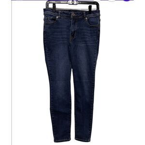 Forever 21 Jeans Womens Size 28 Blue Skinny Leg Stretch Dark Wash Mid Rise BQL-C